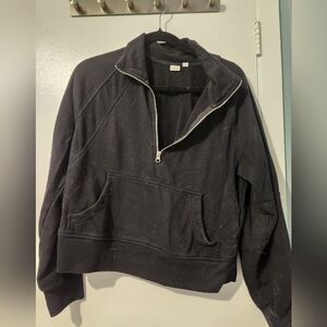 GAP Black Pullover with Half-Zip